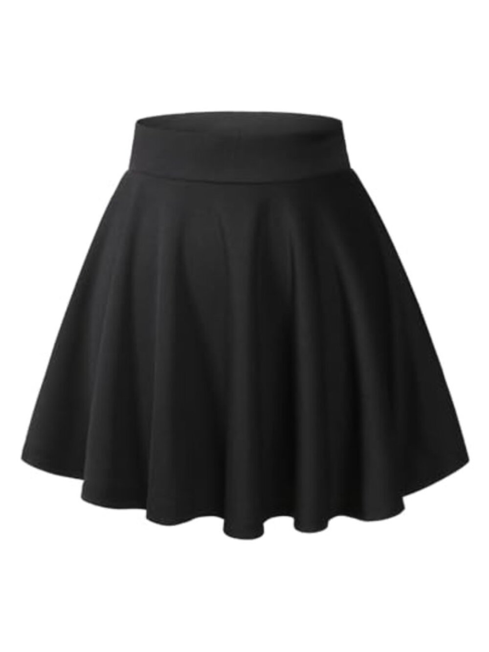 Women's High Waisted Pleated Skater Skirt Stretchy A-Line Mini Flared